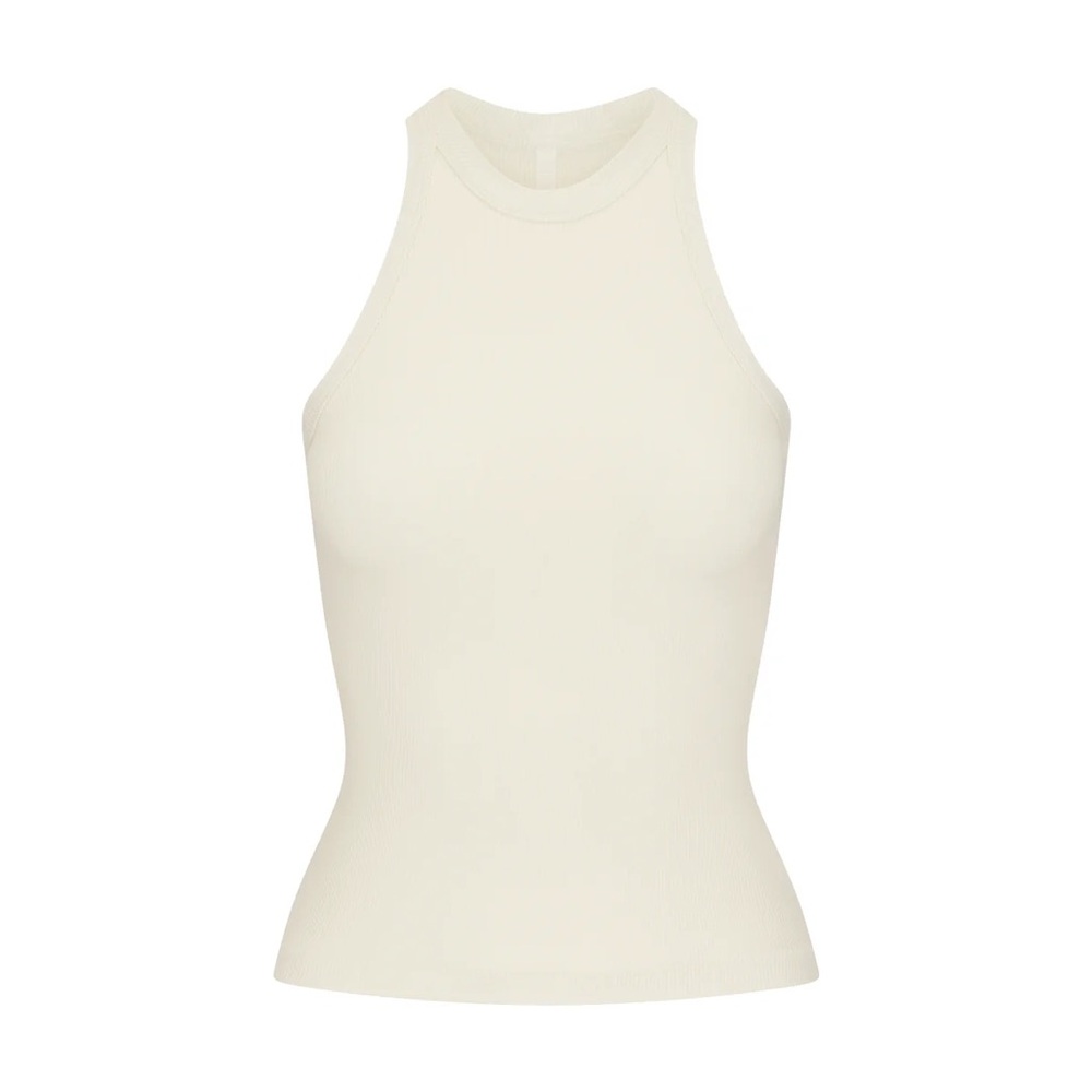 {SKIMS} SOFT LOUNGE HIGH NECK TANK [BONE]